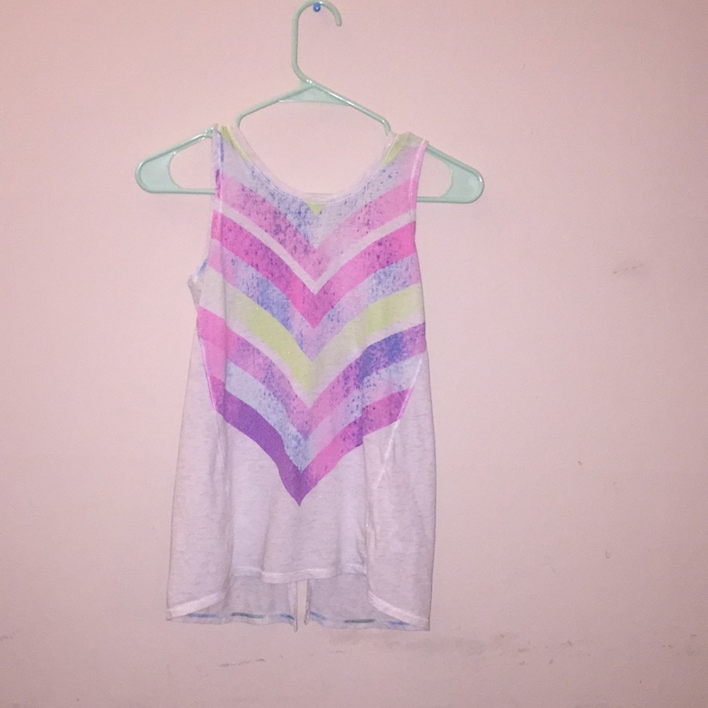 Athletic tank top with open back